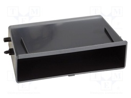 Radio box; universal; black; for 2 DIN facia plates