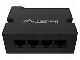 Switch Ethernet; RJ45 PoE+ socket x4; black; 100m; plastic; 28W