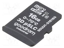 Memory card; industrial; 3D pSLC,microSD; 16GB; UHS I U1; 0÷70°C