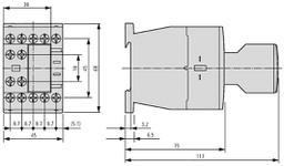 Contactor: 3-pole; NO x3; Auxiliary contacts: NC x2,NO,NO + NC