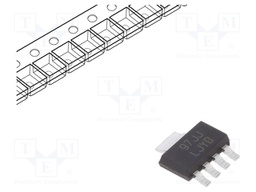 IC: voltage regulator; LDO,fixed; 3.3V; 0.5A; SOT223-5; SMD