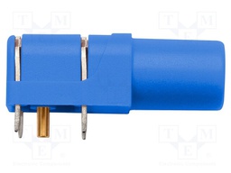 Socket; 4mm banana; 24A; 1kV; blue; gold-plated; PCB; -25÷80°C; 10mΩ