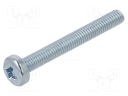 Screw; M3x25; Head: button; Phillips; PH1; steel; zinc; Øhead: 6mm
