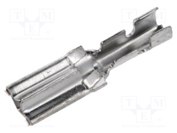 Socket for solder pin; crimped; for cable; tinned; brass; Ø: 1mm