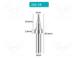 Tip; conical; 2mm; for soldering station; BK3500
