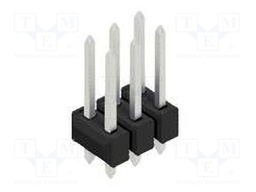 Connector: pin strips; pin header; male; PIN: 6; 2.54mm; THT; 2x3