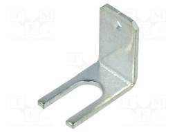 Terminal: flat; 6.5mm; 0.8mm; male; M4; screw; brass; tinned