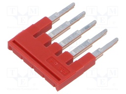 Comb bridge; ways: 5; red; Width: 4mm; UL94V-0