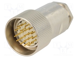 Connector: M27; ZYLIN; plug; male; soldering; for cable; PIN: 21