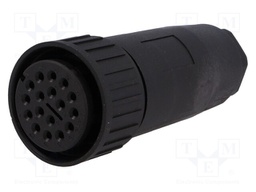 Connector: circular; plug; Series: CM; IP67; PIN: 17; female; 4A; 50V