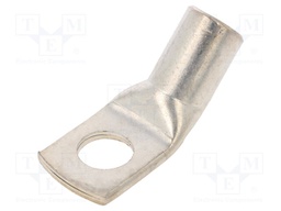 Tip: ring tube; M16; 120mm2; crimped; for cable; angled 45°; tinned