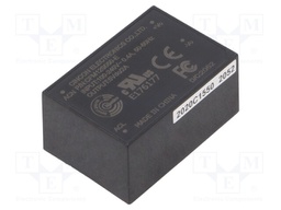 Converter: AC/DC; 12W; Uout: 5VDC; Iout: 2A; 80%; Mounting: PCB; 3kV