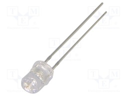 LED; yellow; 5mm; 330÷500mcd; 120°; Front: recessed; 12÷15VDC