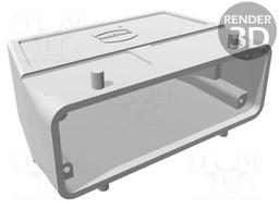 Enclosure: for HDC connectors; Han B; size 24B; for cable; IP65