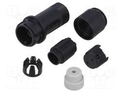 Connector: circular; plug; male; PIN: 2; w/o contacts; for cable
