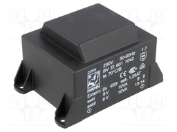 Transformer: encapsulated; 20VA; 230VAC; 9V; 9V; 1111mA; 1111mA