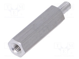 Screwed spacer sleeve; Int.thread: M3; 20mm; Ext.thread: M3