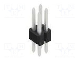 Connector: pin strips; pin header; male; PIN: 4; 1.27mm; THT; 2x2