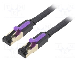 Patch cord; U/FTP; 7; stranded; Cu; PVC; black; Len: 20m; 30AWG