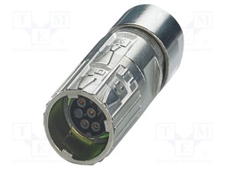 Connector: M17; plug; M17 PRO; PIN: 6; 630V; 14A; IP67; 5+PE; crimped