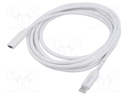 Cable; High Speed,USB 2.0; USB C socket,USB C plug; 3m; white