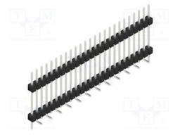 Connector: pin strips; pin header; male; PIN: 25; 2.54mm; SMT; 1x25