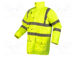 Work jacket; Size: M; yellow; VISIBILTY; waterproof,with a hood