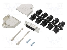 D-Sub HD; PIN: 26; female; shielded; straight; soldering; for cable