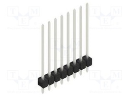 Connector: pin strips; pin header; male; PIN: 8; 2.54mm; THT; 1x8