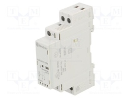Contactor: 2-pole installation; 25A; 12VAC; 12VDC; NO x2; DIN; IP20