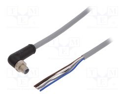 M12; PIN: 5; male; L code-Power; Len: 3m; Insulation: PUR; IP67; 16A