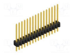 Connector: pin strips; pin header; male; PIN: 16; 1.27mm; THT; 1x16