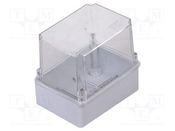 Enclosure: junction box; wall mount; plastic; grey