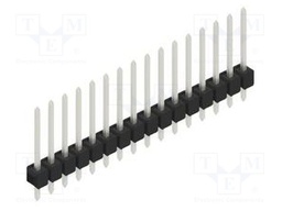 Connector: pin strips; pin header; male; PIN: 16; 2.54mm; THT; 1x16