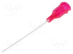 Needle: plastic flexible; 1.5"; Size: 25; straight; 0.25mm