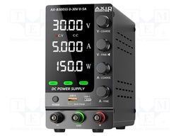 Laboratory power supply: standard; single-channel; 0÷30VDC; 0÷5A