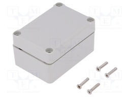 Enclosure: multipurpose; X: 50mm; Y: 70mm; Z: 36mm; ABS; grey; IP67