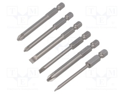 Kit: screwdriver bits; PlusMinus cross PZ-type,Phillips,slot