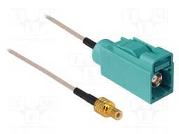 Cable; 5m; Fakra Z female,SMB male; brown; Øcable: 2.5mm; 50Ω