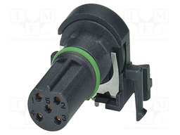 Connector: M12; contact insert; PIN: 5; 60V; angled; IP67; THT; 4A