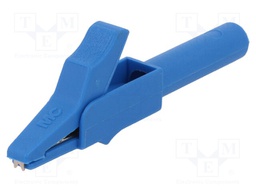 Crocodile clip; 15A; blue; 4mm; Conform to: EN61010 300VCAT II