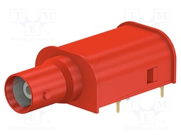 Adapter BNC; Connector: socket; red; soldered; Type: insulated