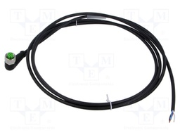 Cable: for sensors/automation; M12; PIN: 4; angled; 2m; plug; 250VDC