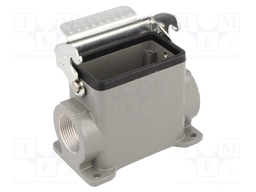 Enclosure: for HDC connectors; size 10B; with latch; high; angled