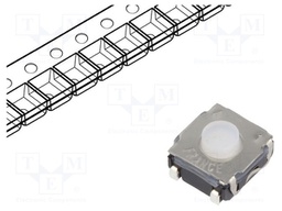 Microswitch TACT; SPST-NO; Pos: 2; 0.05A/32VDC; SMT; none; 3.5N