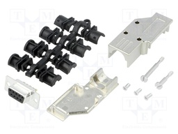 D-Sub; PIN: 9; plug; female; shielded,turned contacts; angled 90°