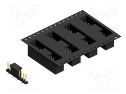Connector: pin strips; pin header; male; PIN: 9; 2.54mm; SMT; 1x9