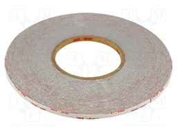 Tape: fixing; W: 6mm; L: 33m; Thk: 0.6mm; acrylic; grey