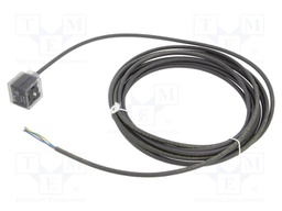 PIN: 3; Connector: valve connector; IP67; angled 90°; 5m; 4A; 24V