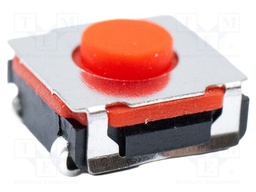 Microswitch TACT; SPST-NO; Pos: 2; 0.05A/12VDC; SMT; none; 2.6N